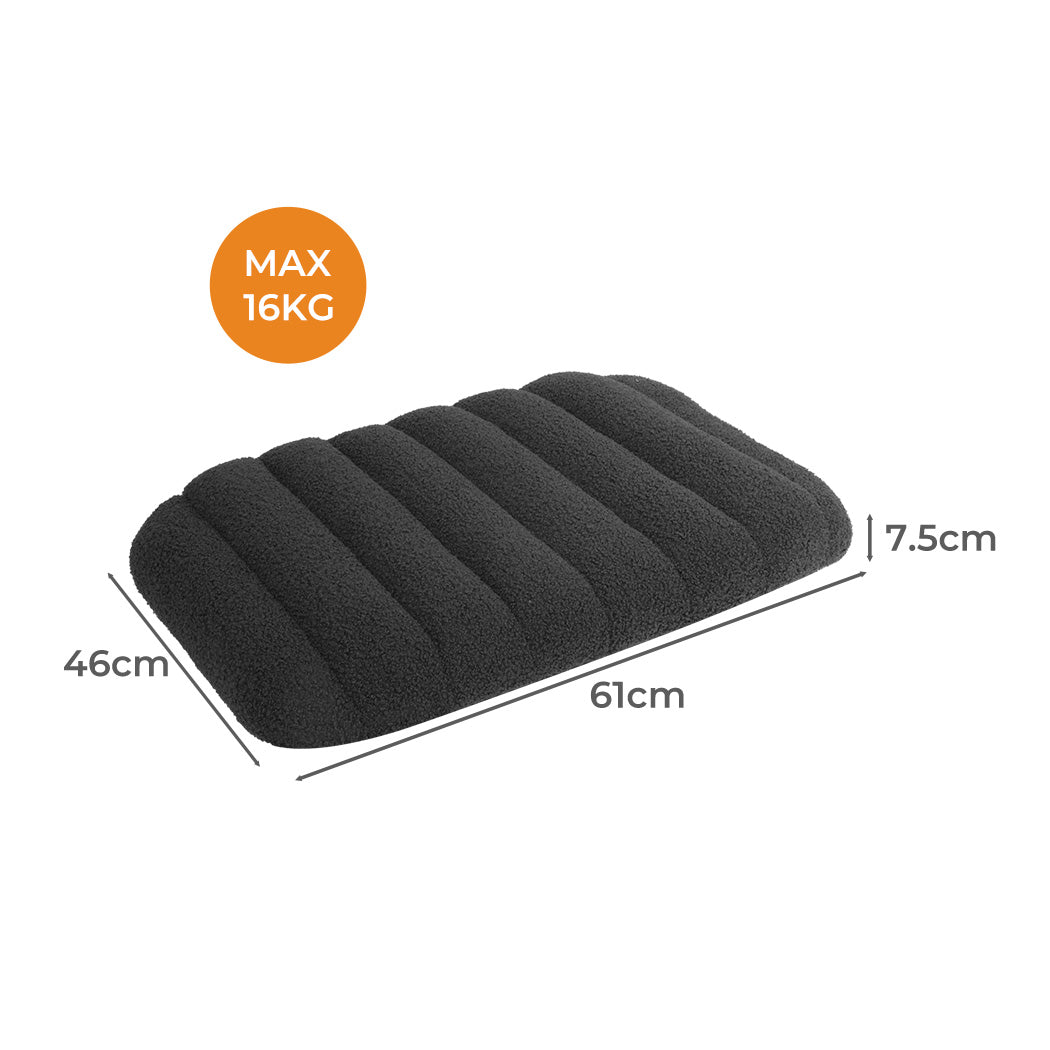 Pawz S Size Orthopedic Dog Bed with Sherpa Plush Removable Cover in Grey-1954802482437820417