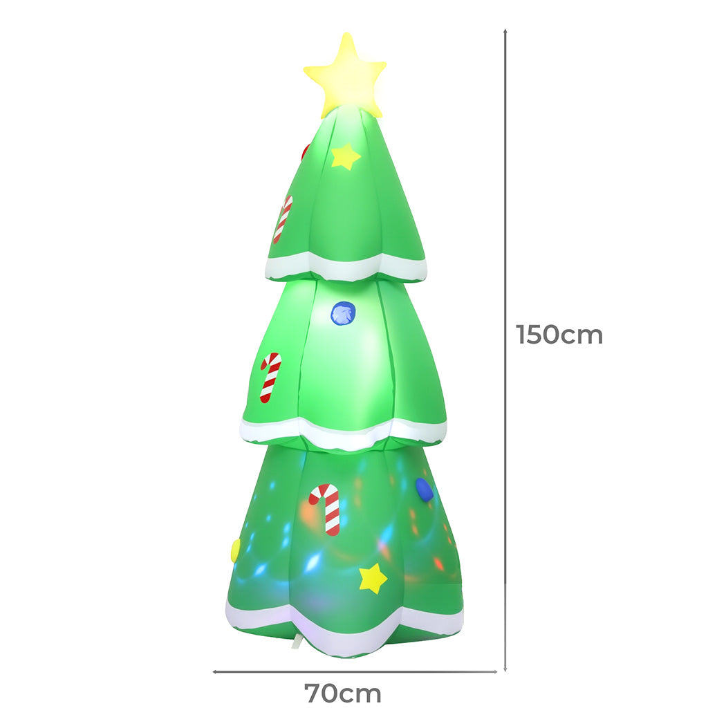 Santaco Inflatable 1.5M Christmas Tree Flashing Light-1973194174165553154