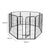 PaWz 8 Panel Pet Dog Playpen Puppy Exercise Black 4kg chicken-1954803024803270658
