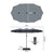 Centra 4M Double-sided Patio Umbrella Outdoor Umbrella Base Stand Grey-1954802422492827649