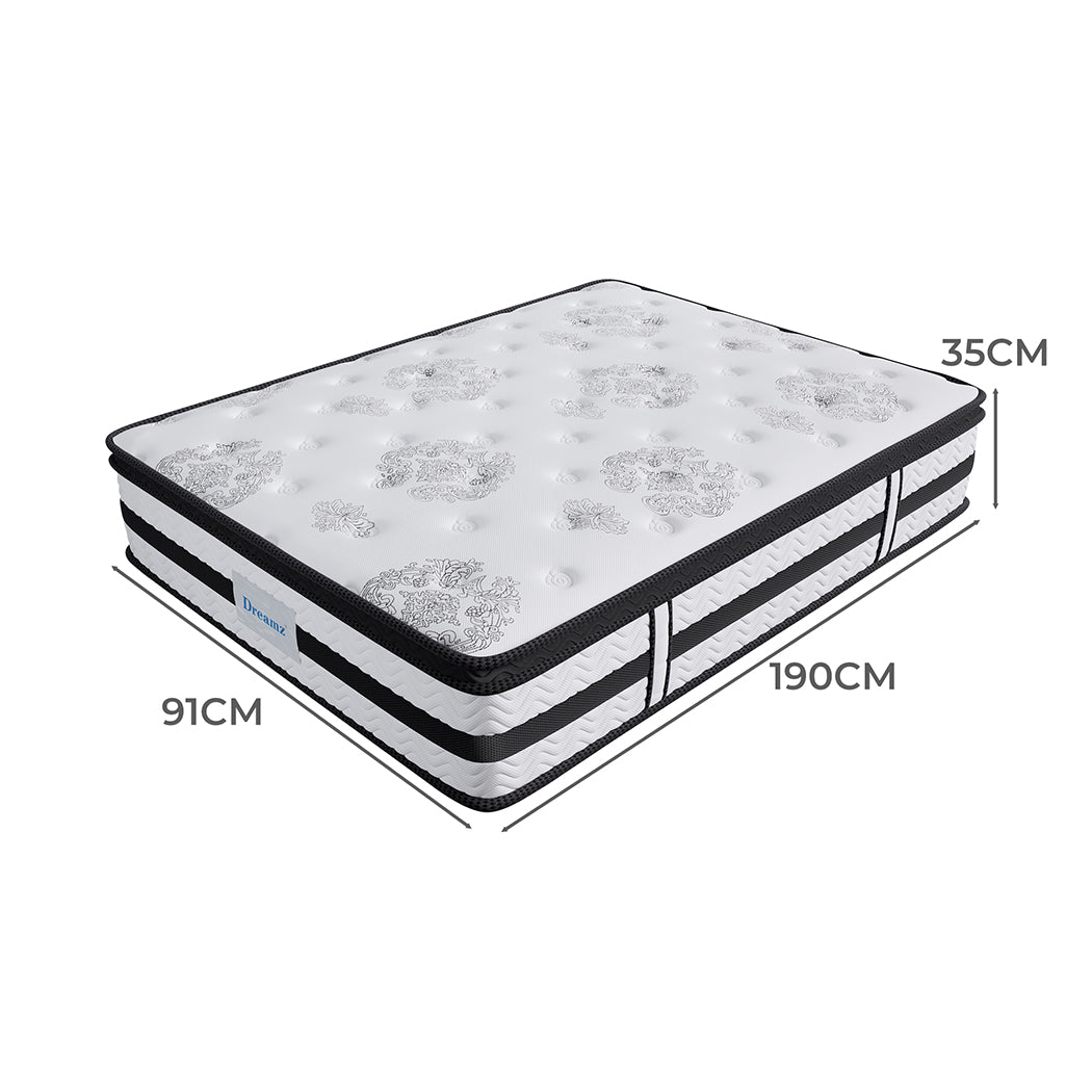 Dreamz Spring Mattress Bed Pocket Egg Single-1910112879890272258