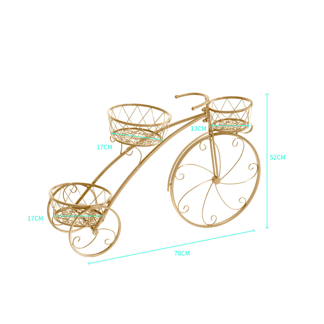 Levede Plant Stand Outdoor Indoor Metal Gold-1919892858664521730