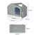 PaWz Fully Enclosed Cat Litter Box Mat Grey-1954802566021910529