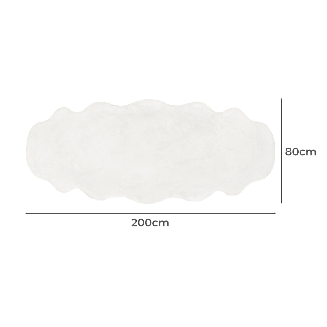Marlow Floor Rug Area Rugs Cloud Fluffy 80X200cm White-1954802714739347457