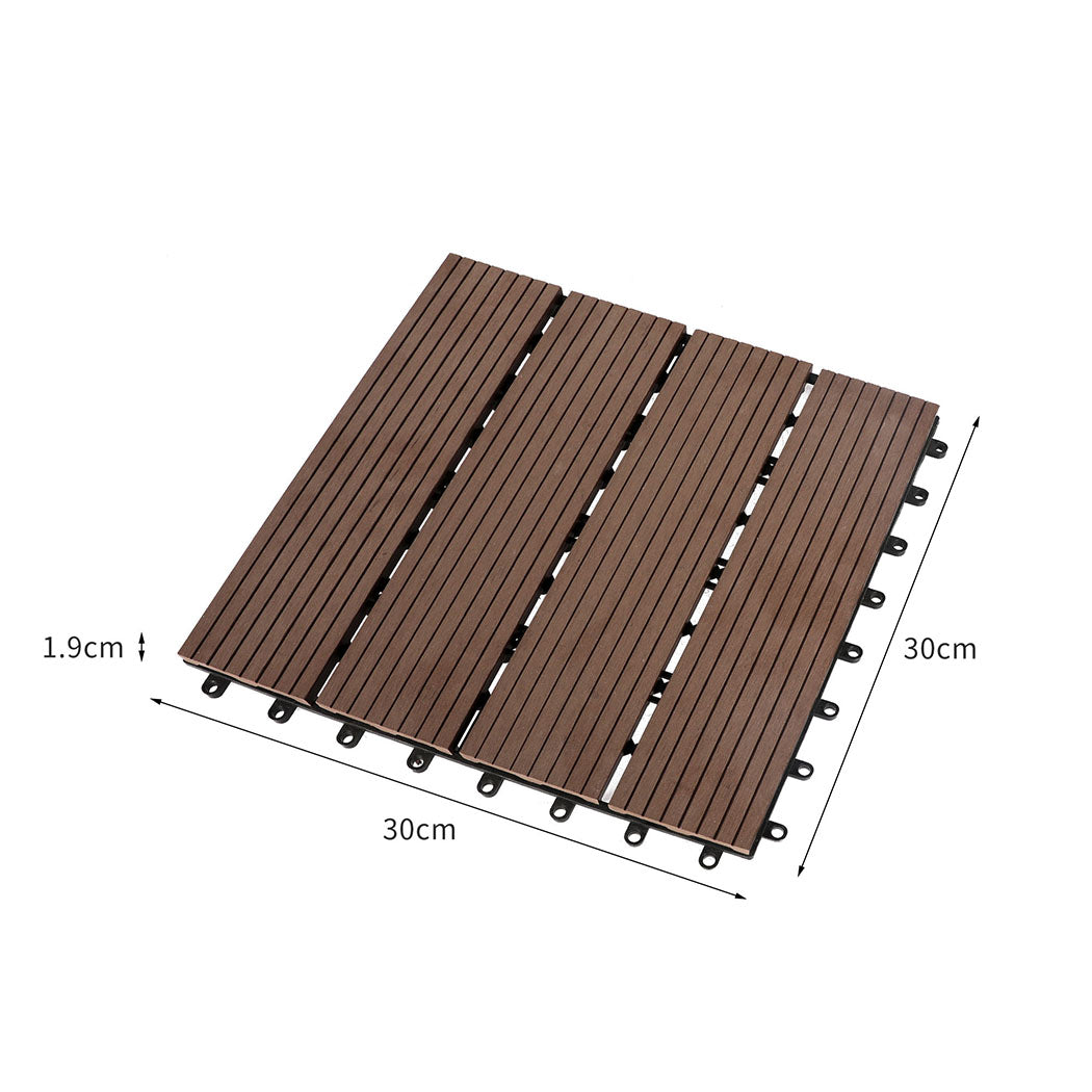 Marlow x10 Floor Tiles Plastic Decking Coffee-1954802596321562625