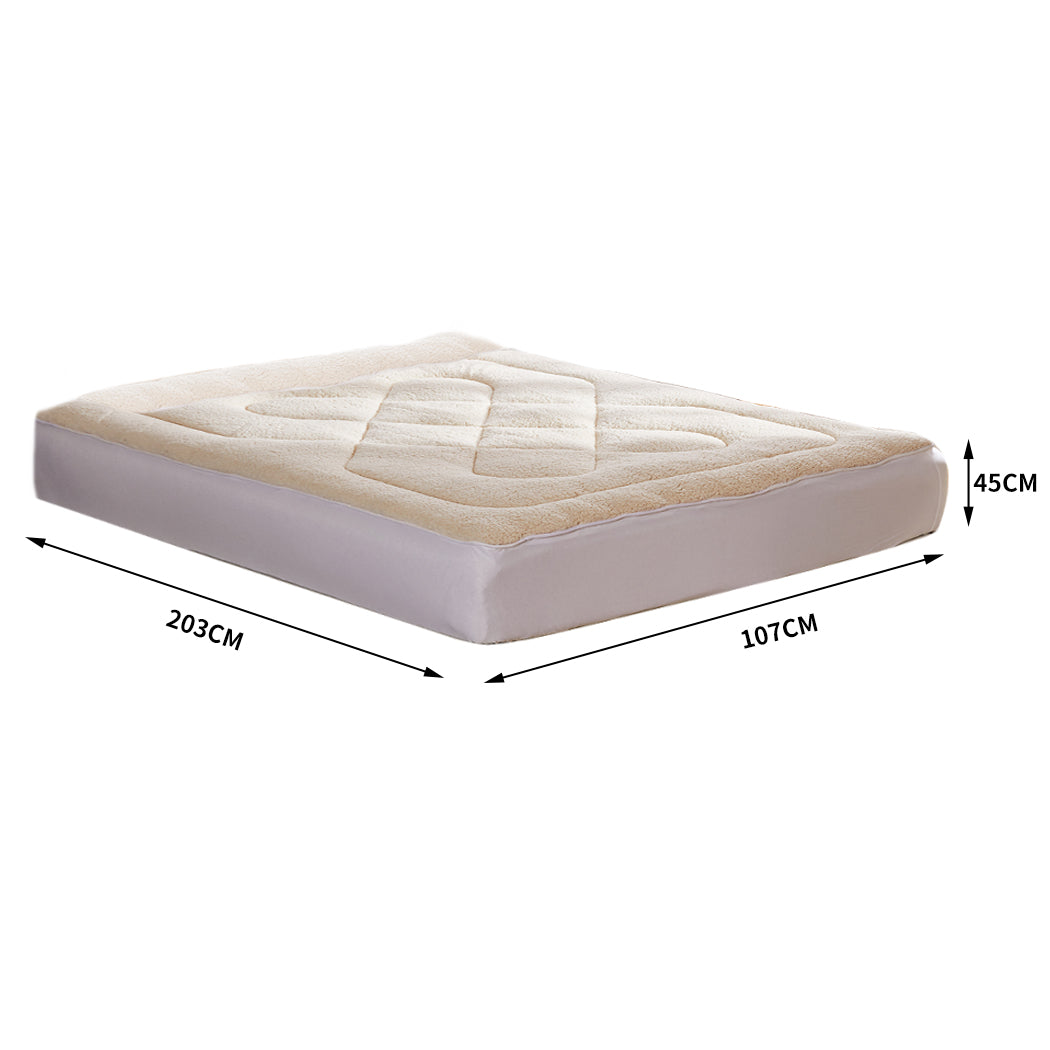 DreamZ Mattress Topper 100% Wool Underlay King Single-1910112893018443778