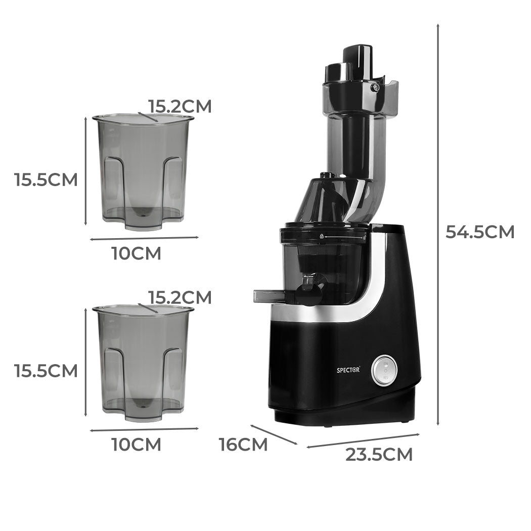Spector Slow Juicer Cold Press Whole Black-1954802752077041665