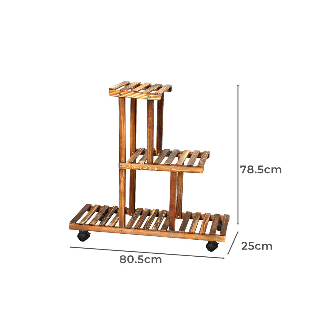 Levede 3-Tier Plant Stand Wood Wooden-1910112312073785346