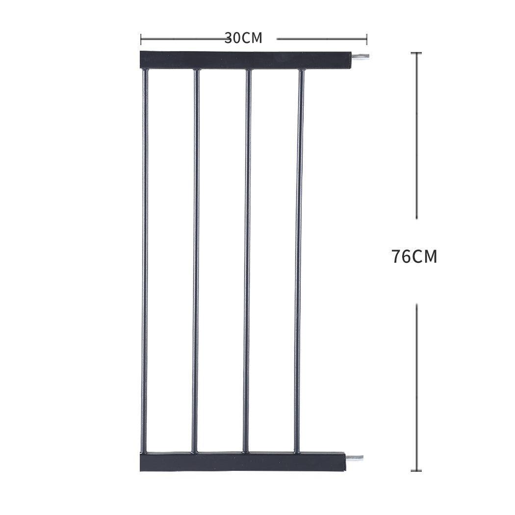 Levede Baby Safety Gate Adjustable Pet Black 30cm Extension-1954802908222590977