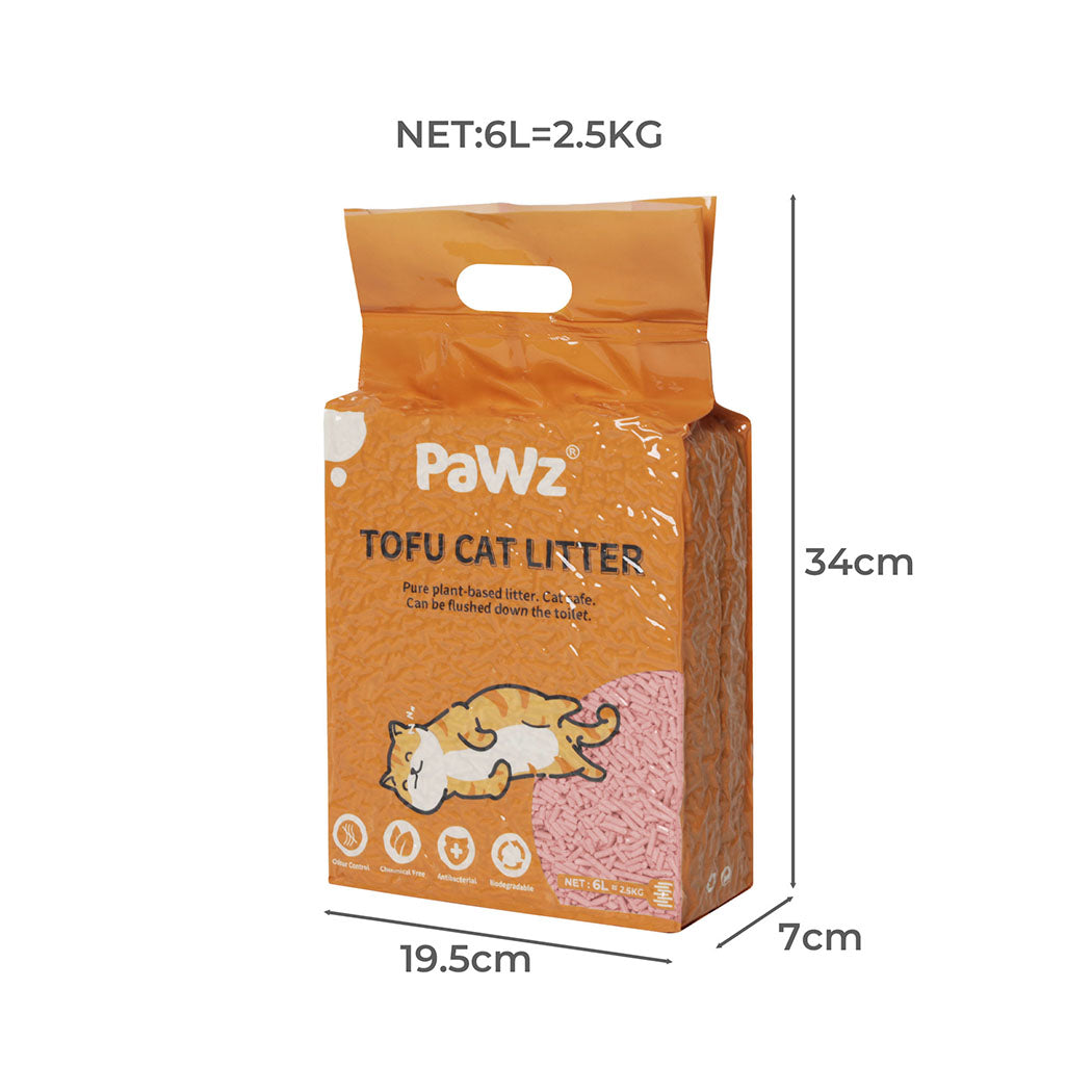 PaWz 2.5kg Tofu Cat Litter Clumping Watermelon x4-1954802395062079489