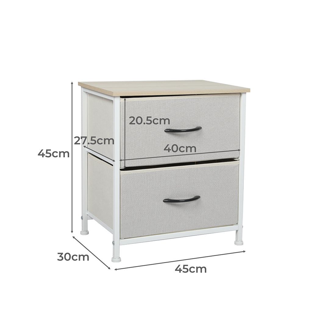 Levede Storage Cabinet Tower Chest of Drawers Dresser Tallboy 10 Drawer Beige