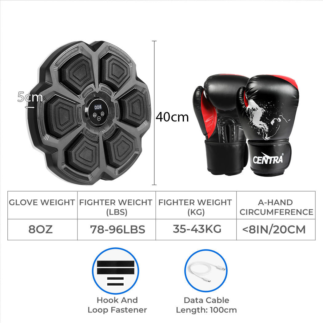 Centra Punching Box With 8OZ Boxing Glove Black-1910112184386588674