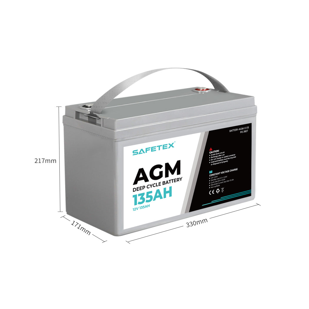 Safetex 12V 135Ah AGM Deep Cycle Lead-1910113181150351362