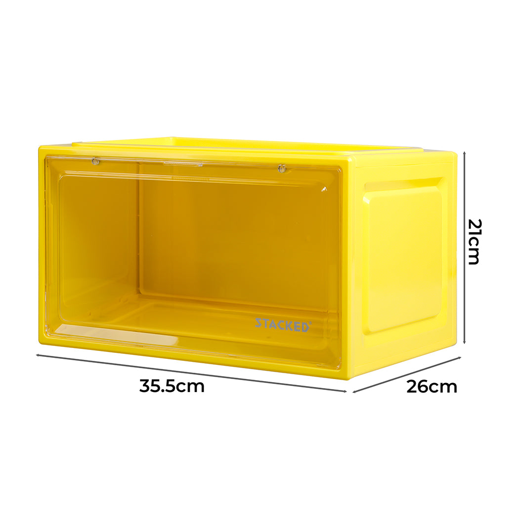 Stacked Sneaker Display Case 6x Clear Yellow-1954802602629795841