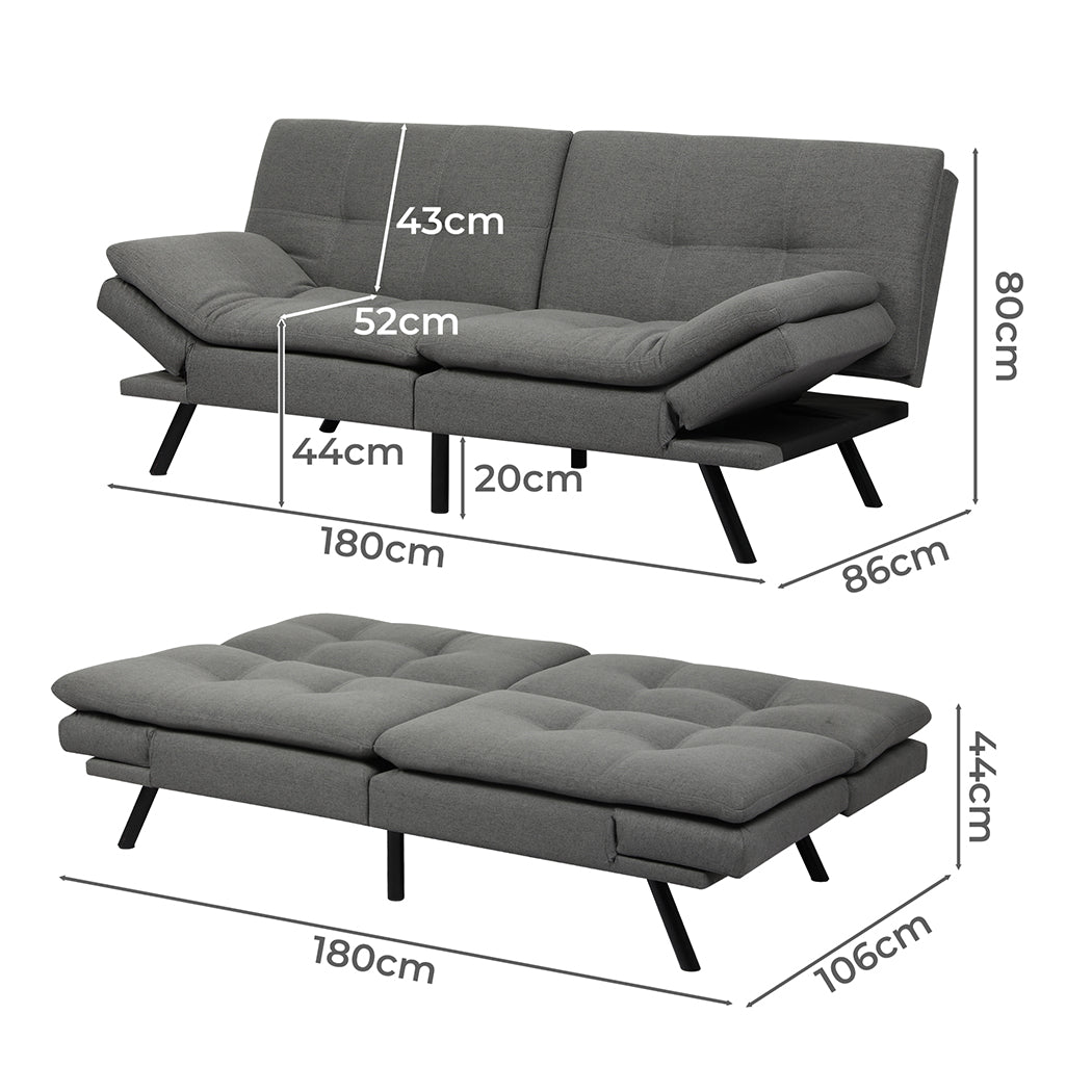 Levede Sofa Bed Futon Recliner Lounge-1954802387113873410