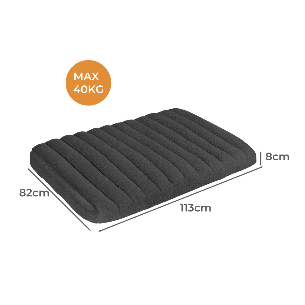 Pawz XL Size Orthopedic Dog Bed with Sherpa Plush Removable Cover in Grey-1954802482848862209