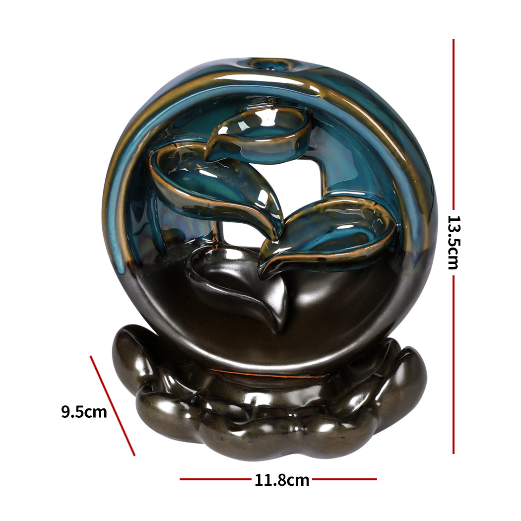Incense Burner Rounded Waterfall Smoke-1910113078339571714