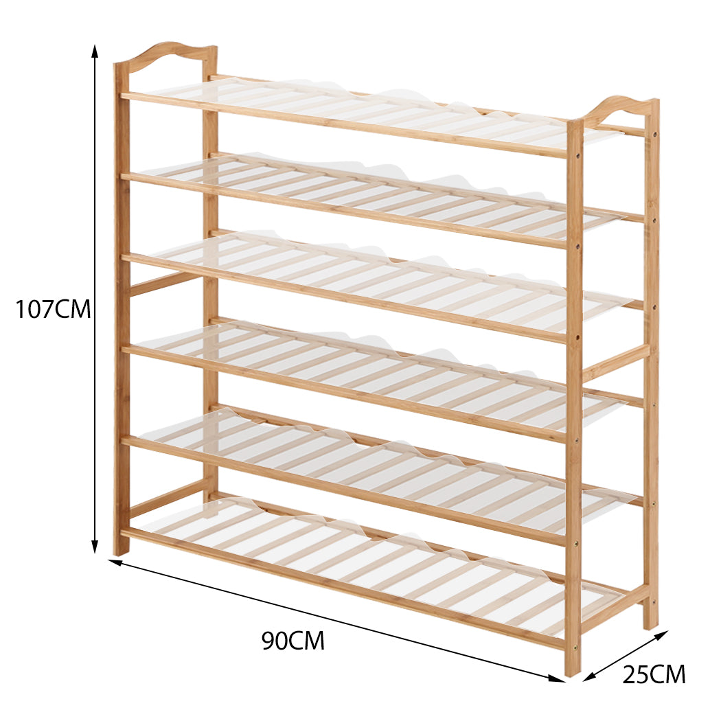 Levede Bamboo Shoe Rack Storage Wooden 90cm-1910113028062449666