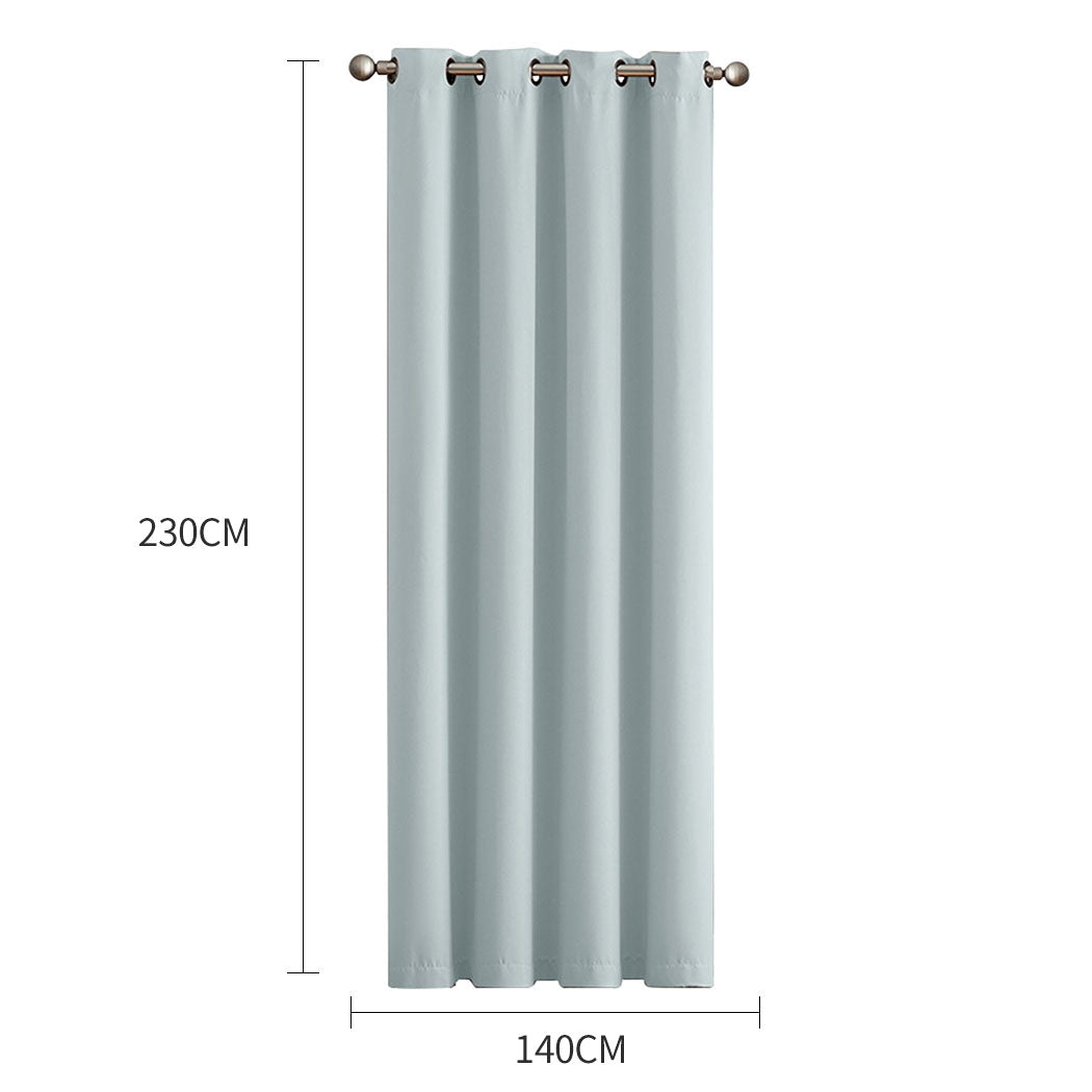 2x Blockout Curtains Panels 3 Layers Green-1910113269025214466