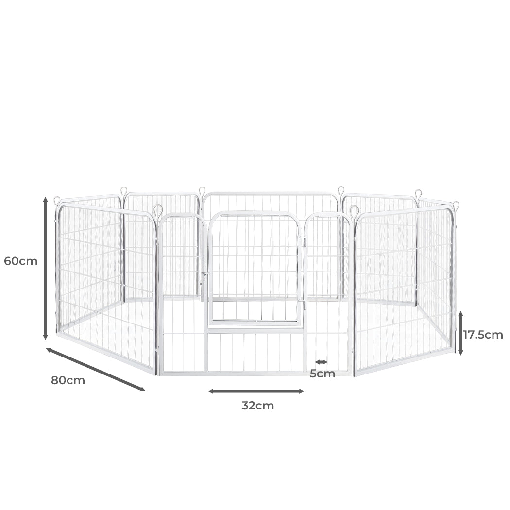 PaWz 8 Panel 24'' Pet Dog Playpen Puppy Exercise Cage Enclosure Fence Metal
