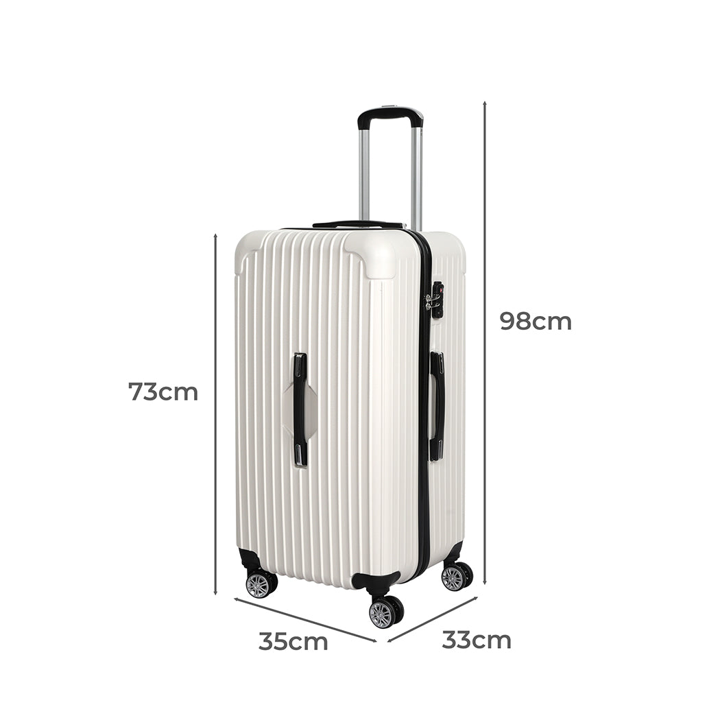 Slimbridge 28" Luggage Travel Suitcase Trolley Case Packing Waterproof TSA White