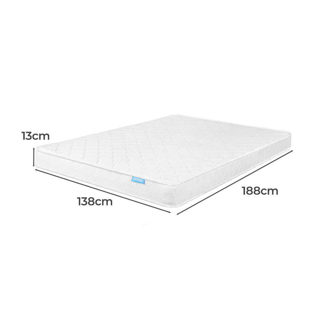 Dreamz Mattress Spring Coil Bonnell Bed Sleep Foam Medium Firm Double 13CM