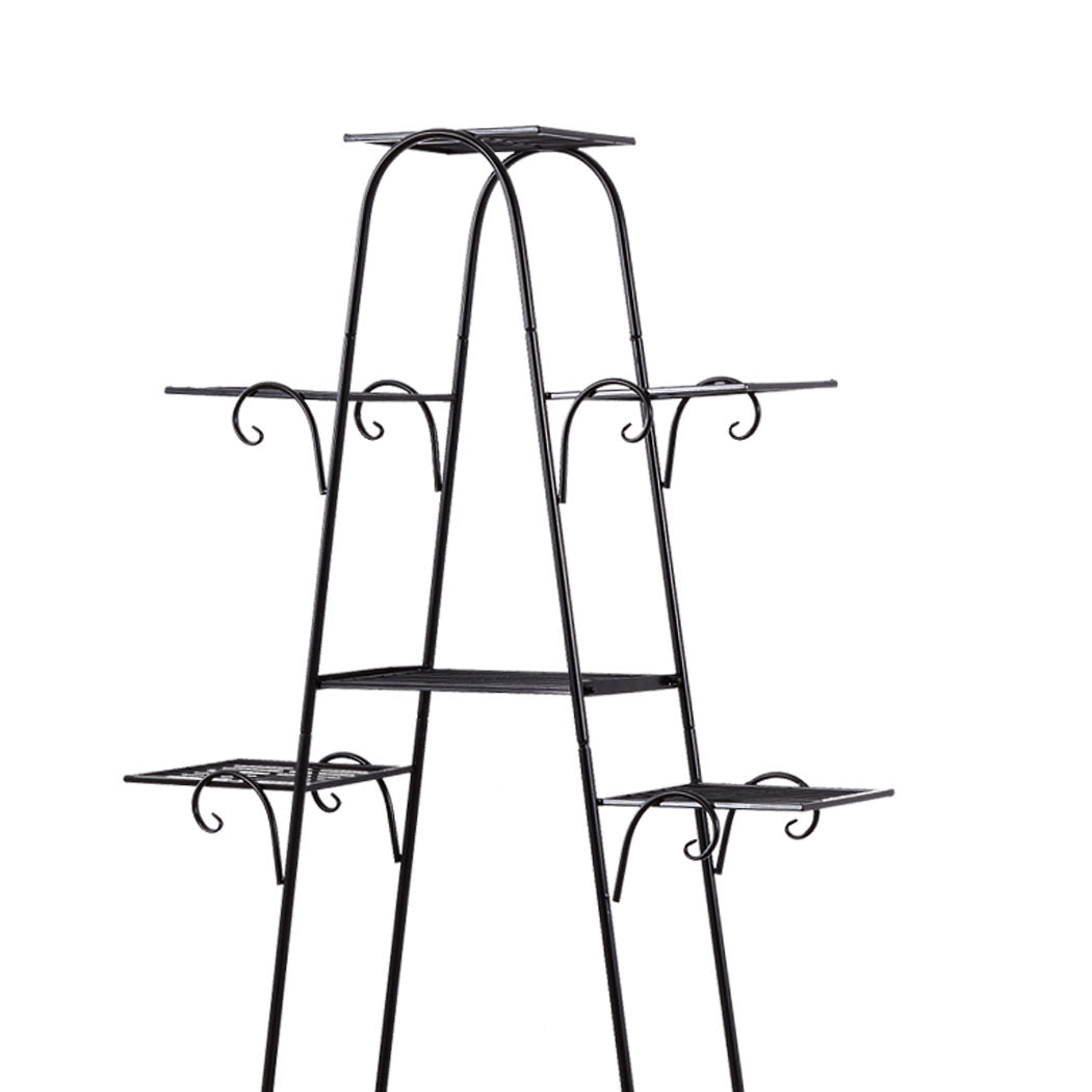 Levede Outdoor Indoor Metal Plant Stand Black-1910112812177428483