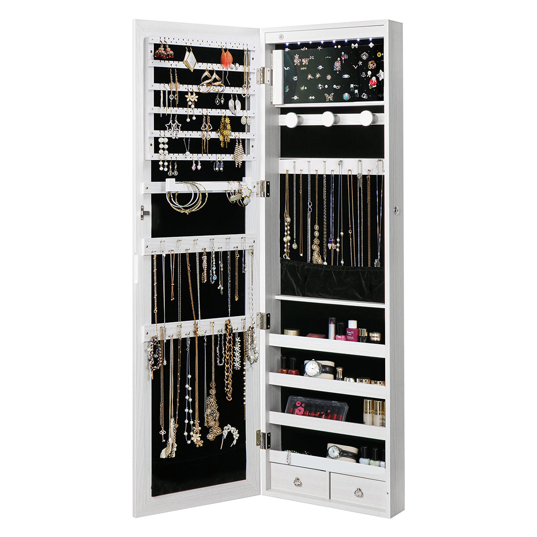 Levede Mirror Jewellery Cabinet LED-1917016724075581443