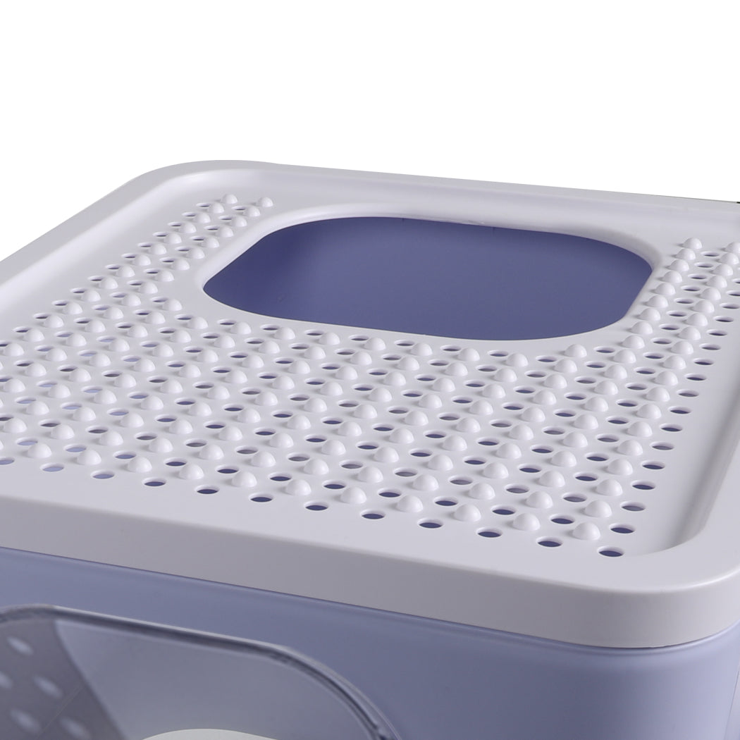 PaWz Cat Litter Box Fully Enclosed Toilet Purple-1954802512628420611