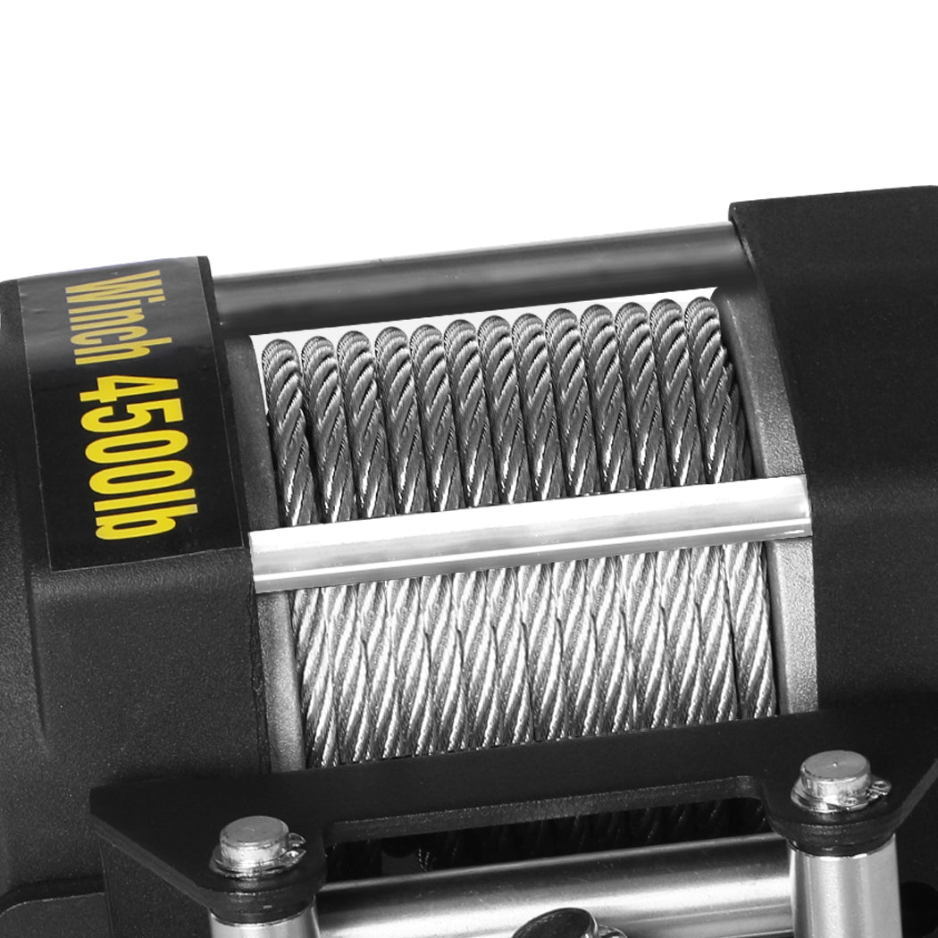 Electric Winch 4500LBS/2041KG 12V Wireless-1954802955660169219