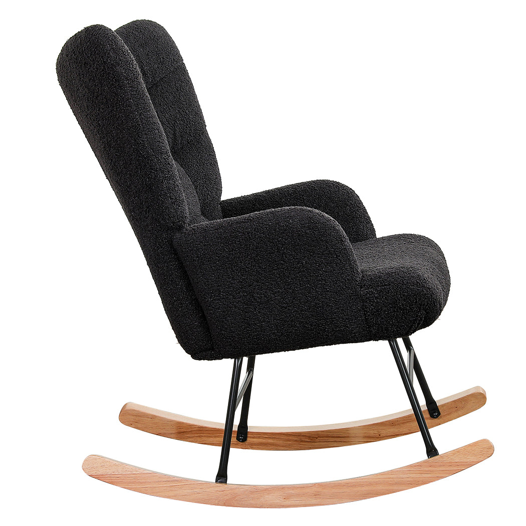 Levede Fleece Rocking Chair-1954802379673178115