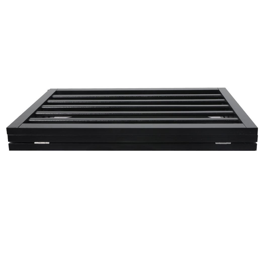 PaWz 3 Panels Wooden Pet Gate Dog Fence Black 139CM-1954802528155734019