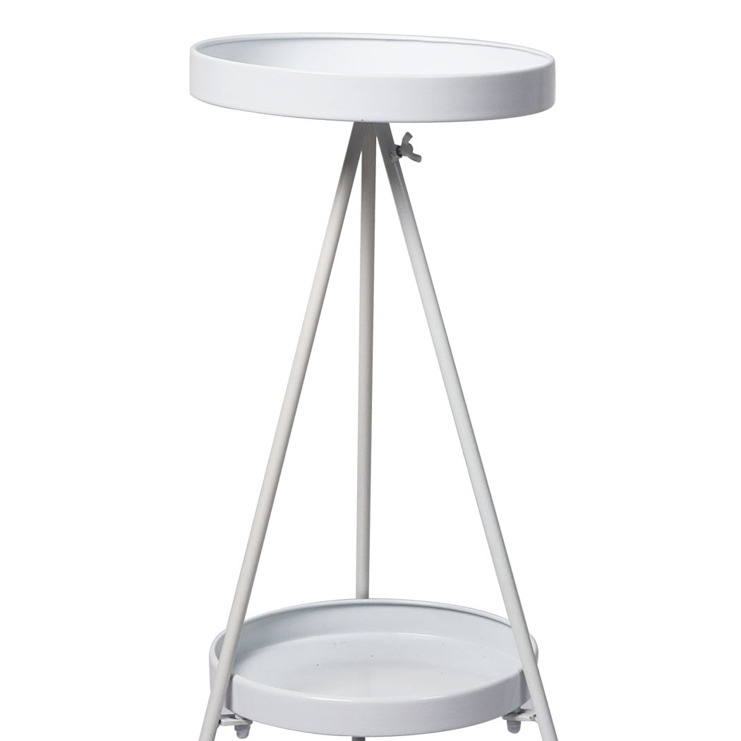 Levede Plant Stand 2 Tiers Outdoor Indoor White Large-1954802668392288259