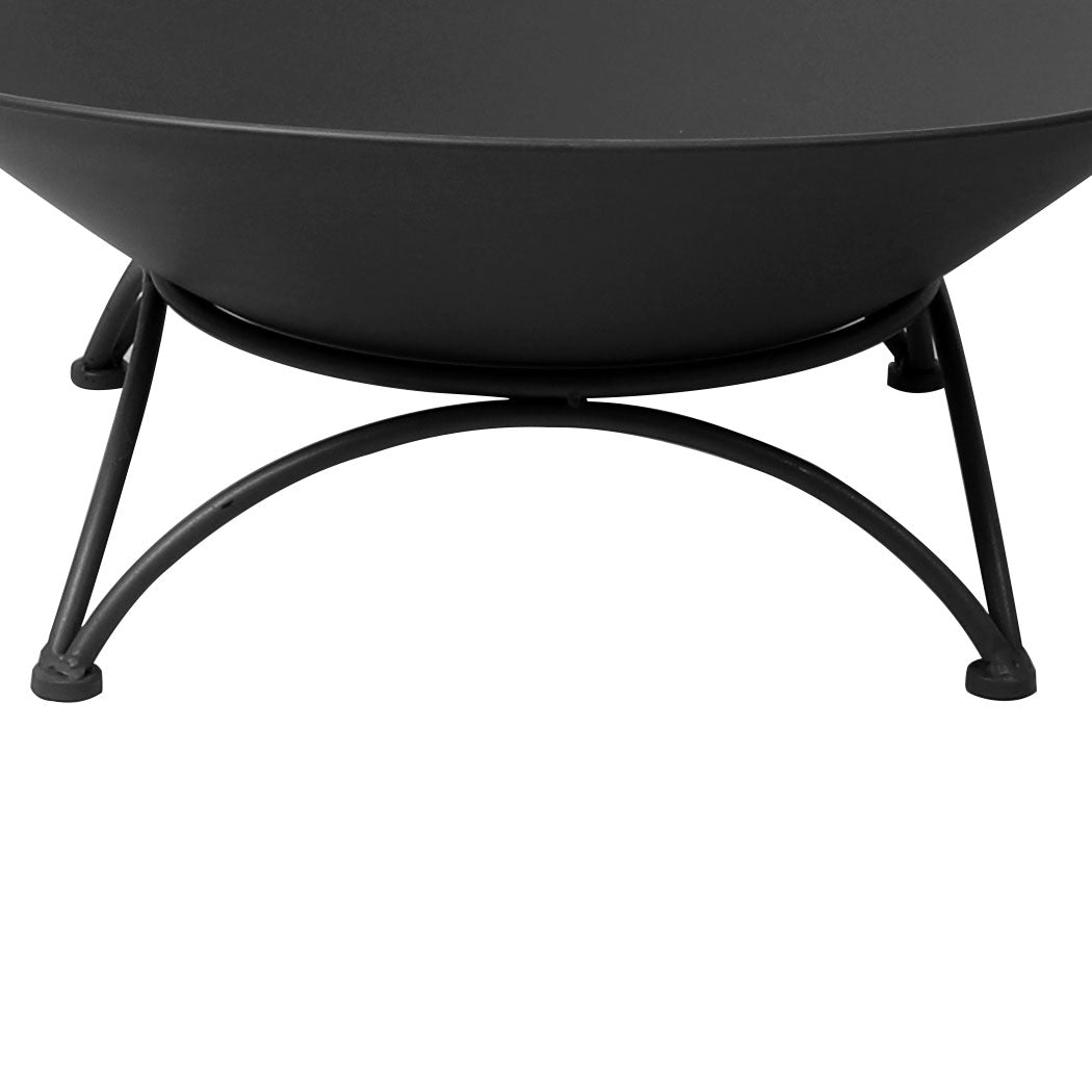 Moyasu 2IN1 Fire Pit Bowl Firepit Garden Black-1910112944331558915