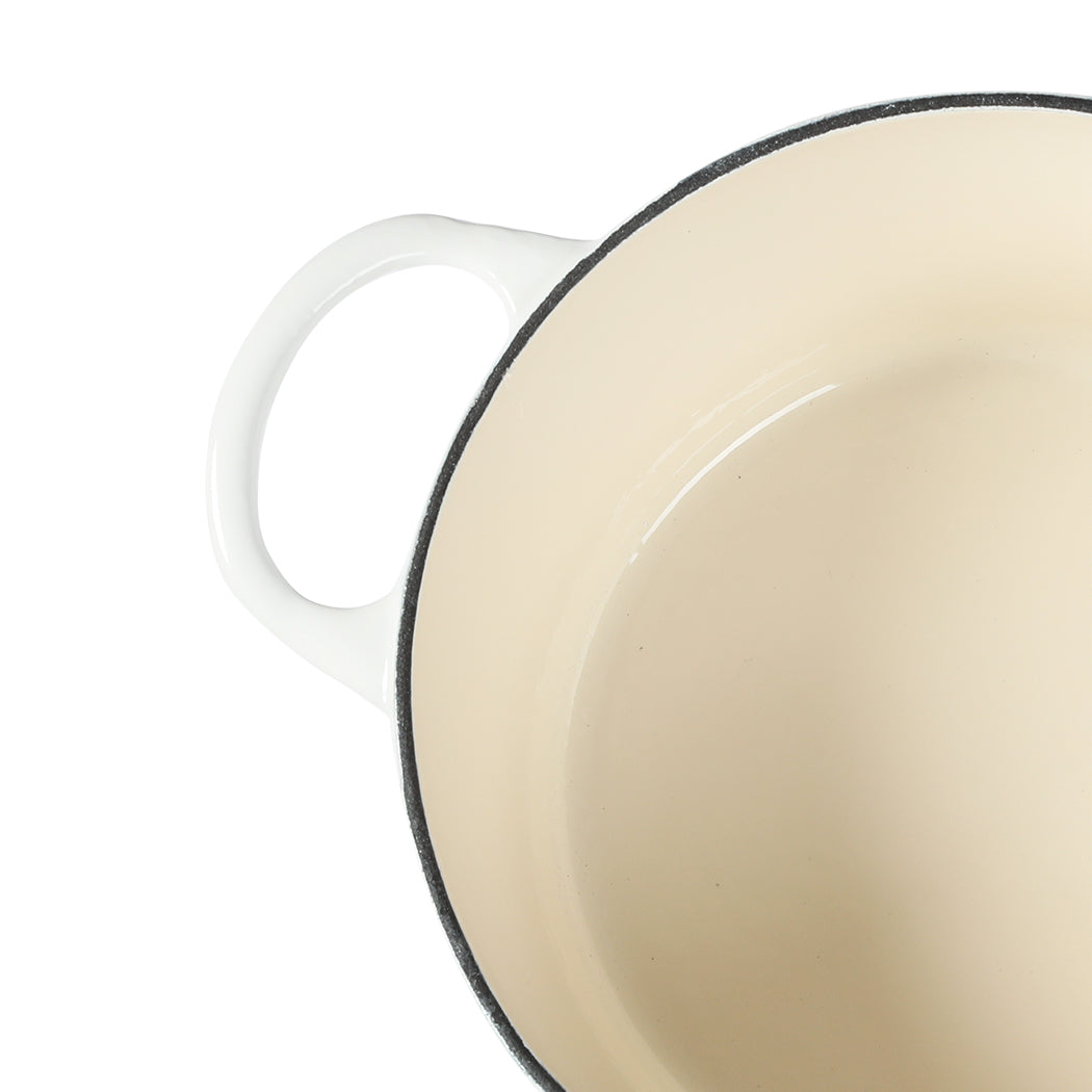 TOQUE 4L Enamel Dutch Oven Pot in White Colour-1954802796066902019