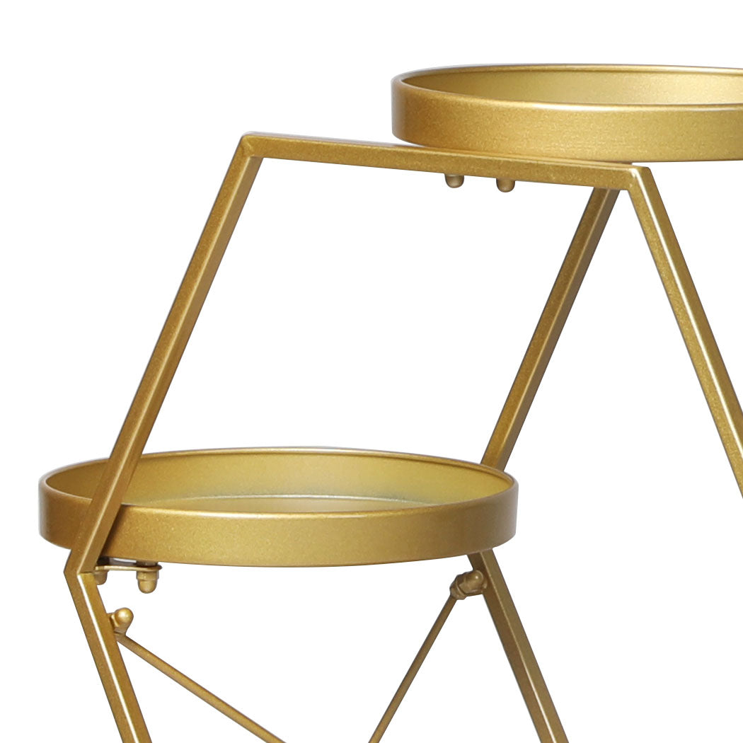 Levede Plant Stand Garden Outdoor Indoor Gold-1910112304276574211