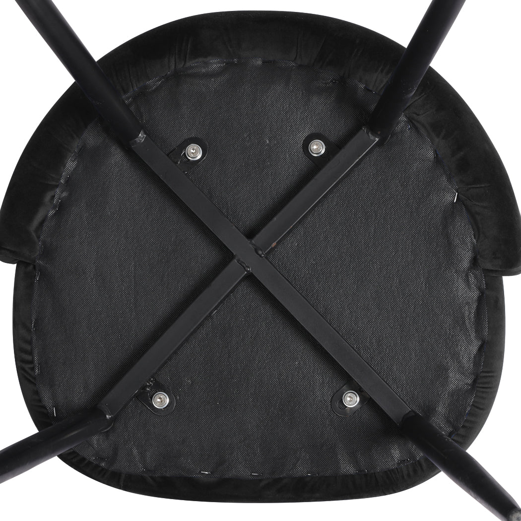 Levede 6x Dining Chairs Kitchen Cafe Black-1973193554142564355