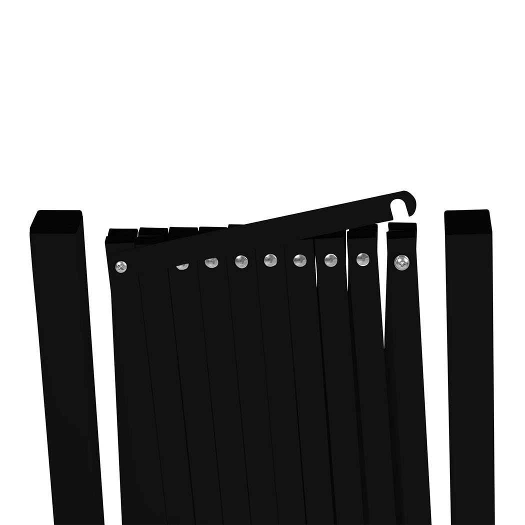 Garden Security Fence Gate Expandable Black-1954802909560573955