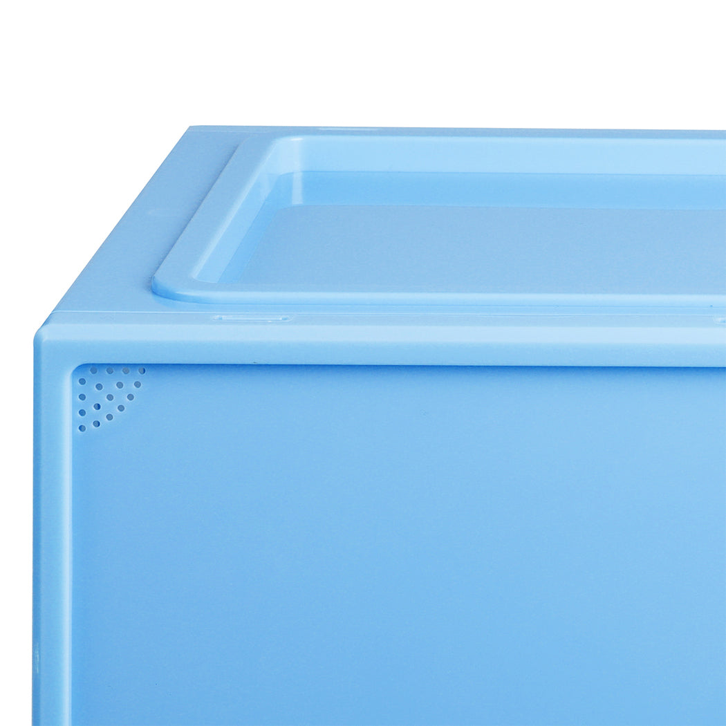 Stacked Sneaker Display Case Shoe Storage Blue-1910112539199541251