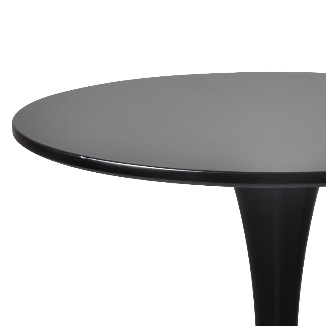 Levede 2x Round Bar Table Pub Tables Black-1954802994553950211