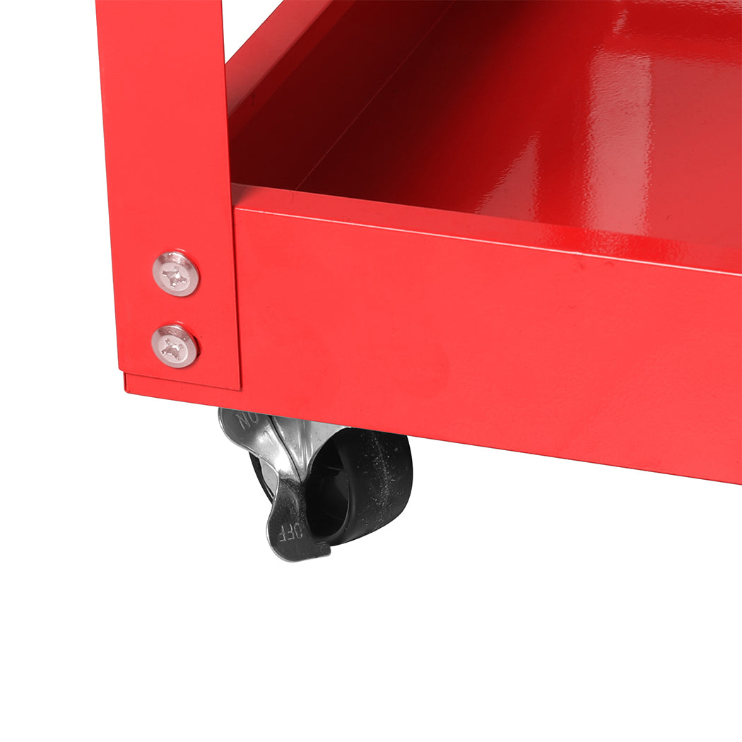 Traderight 3-Tier Tool Cart Trolley Red-1954802742618886147