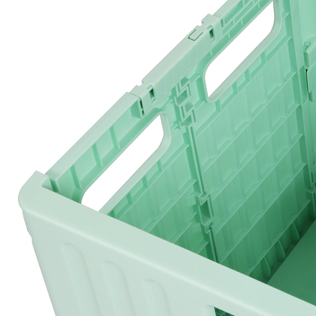 Folding Shopping Trolley Cart Portable Green-1954802609806249987