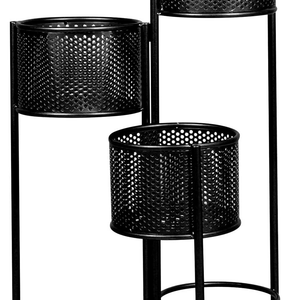 Levede 6 Tier Plant Stand Swivel Outdoor Black-1910112295841828867
