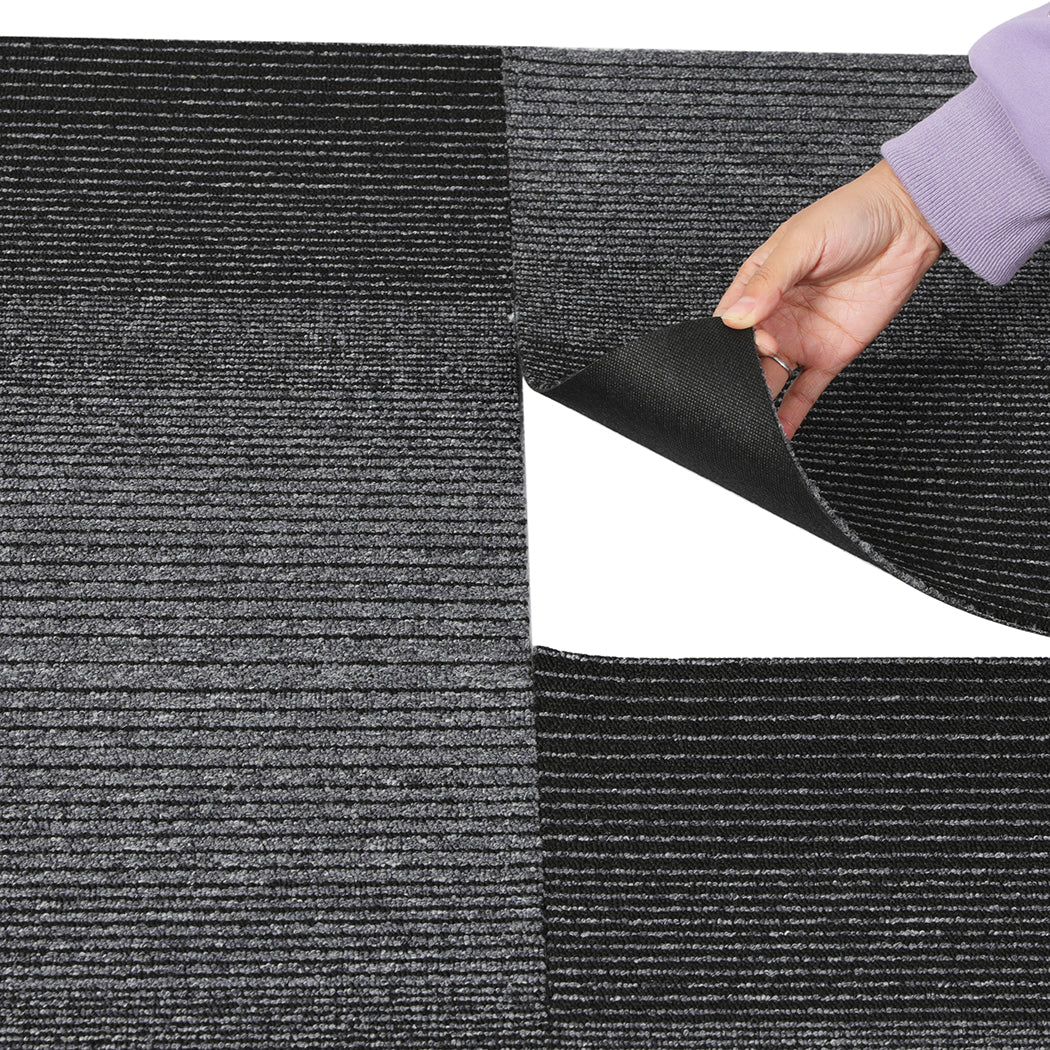 Marlow 20x Carpet Tiles 5m2 Box Heavy Black-1954802711161606147