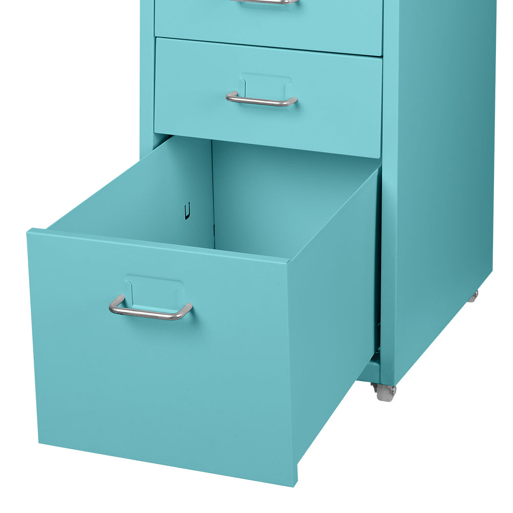 Levede 3 Drawer Office Drawers Cabinet Turquoise-1910113086451355651