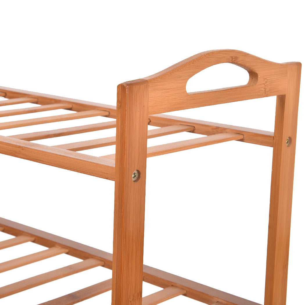 Levede Bamboo Shoe Rack Storage Wooden-1954802687648337923