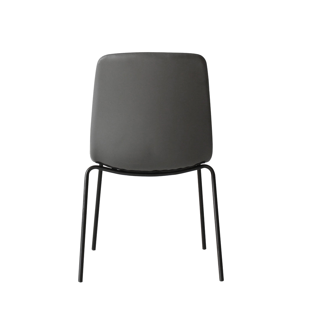 Levede Stackable Dining Chairs Kitchen Grey Set of 8-1973193562073993219