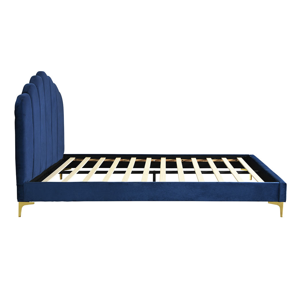 Levede Bed Frame Queen Size Mattress Blue-1910113209453514755