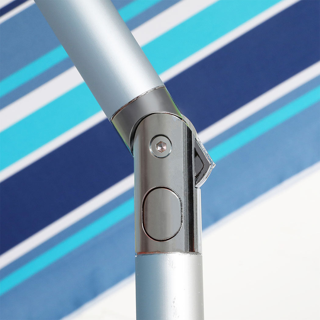 Mountview 2.2M Outdoor Beach Umbrellas Sand Blue-1954802439291015171