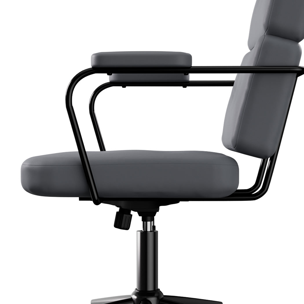 LEVEDE Ergonomic Office Chair Computer PU Grey-1954802475525607427